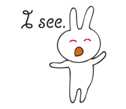 Rabbit sticker of a red eye sticker #3643589