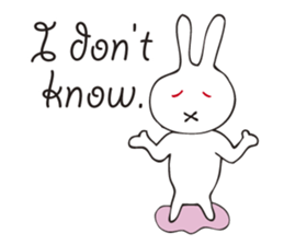 Rabbit sticker of a red eye sticker #3643591