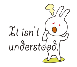 Rabbit sticker of a red eye sticker #3643592