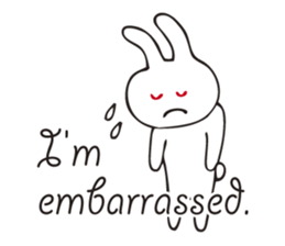 Rabbit sticker of a red eye sticker #3643593