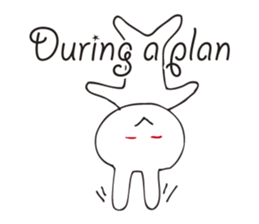 Rabbit sticker of a red eye sticker #3643594