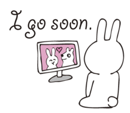 Rabbit sticker of a red eye sticker #3643595