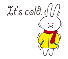 Rabbit sticker of a red eye sticker #3643596