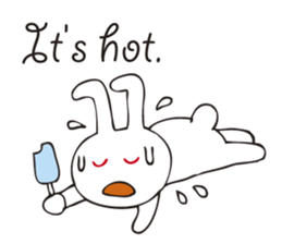 Rabbit sticker of a red eye sticker #3643597