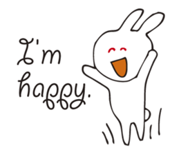 Rabbit sticker of a red eye sticker #3643598