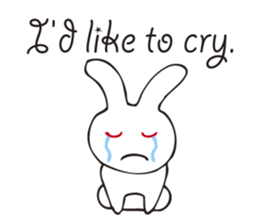 Rabbit sticker of a red eye sticker #3643599