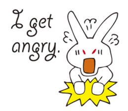 Rabbit sticker of a red eye sticker #3643602