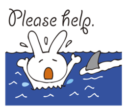 Rabbit sticker of a red eye sticker #3643603