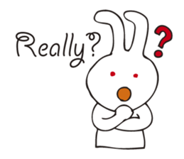 Rabbit sticker of a red eye sticker #3643604