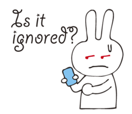 Rabbit sticker of a red eye sticker #3643606