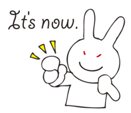 Rabbit sticker of a red eye sticker #3643607