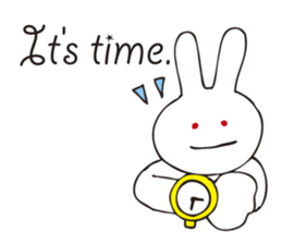 Rabbit sticker of a red eye sticker #3643608