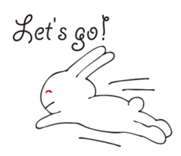 Rabbit sticker of a red eye sticker #3643609