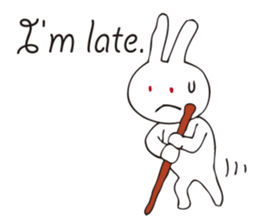 Rabbit sticker of a red eye sticker #3643610