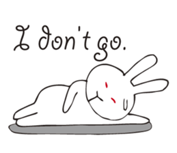 Rabbit sticker of a red eye sticker #3643613