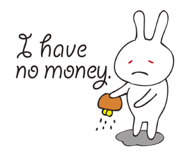 Rabbit sticker of a red eye sticker #3643614