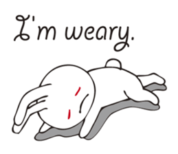 Rabbit sticker of a red eye sticker #3643615