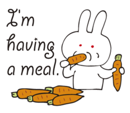 Rabbit sticker of a red eye sticker #3643617