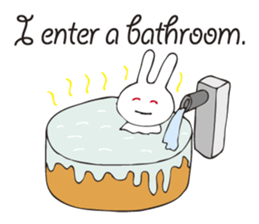 Rabbit sticker of a red eye sticker #3643621