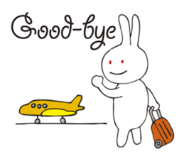 Rabbit sticker of a red eye sticker #3643622