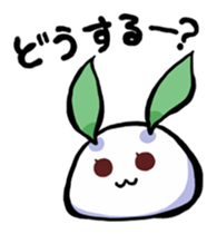 round snow rabbit sticker #3644465