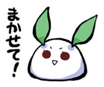 round snow rabbit sticker #3644466