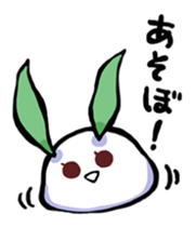 round snow rabbit sticker #3644473