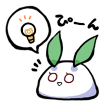 round snow rabbit sticker #3644476