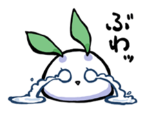 round snow rabbit sticker #3644478