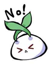 round snow rabbit sticker #3644486