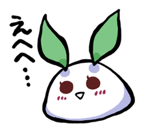 round snow rabbit sticker #3644489
