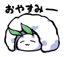 round snow rabbit sticker #3644497