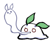 round snow rabbit sticker #3644501