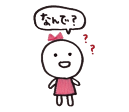Ribbon girl Kansai dialect ver sticker #3644956