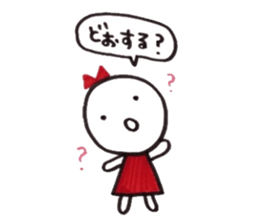 Ribbon girl Kansai dialect ver sticker #3644974