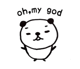 Greetings stamp of the panda sticker #3645049