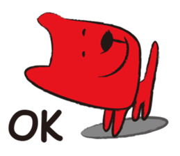 Funny and the red dog sticker #3645189