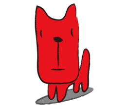 Funny and the red dog sticker #3645209