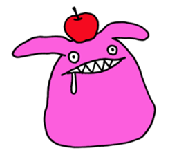 Crazy Pink Rabbit Sticker sticker #3645906