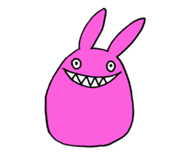 Crazy Pink Rabbit Sticker sticker #3645913