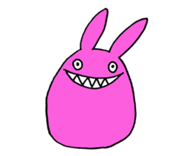 Crazy Pink Rabbit Sticker sticker #3645913