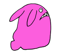 Crazy Pink Rabbit Sticker sticker #3645915
