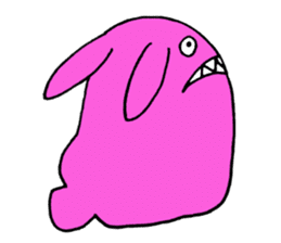 Crazy Pink Rabbit Sticker sticker #3645915