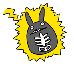 Crazy Pink Rabbit Sticker sticker #3645917