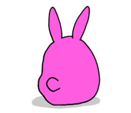 Crazy Pink Rabbit Sticker sticker #3645918