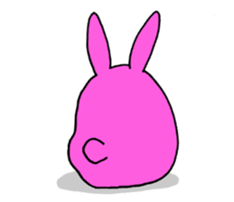 Crazy Pink Rabbit Sticker sticker #3645918