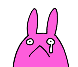 Crazy Pink Rabbit Sticker sticker #3645919