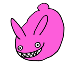Crazy Pink Rabbit Sticker sticker #3645930