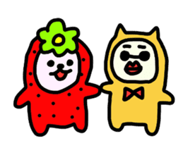 A fairy and friends of the strawberry sticker #3646266