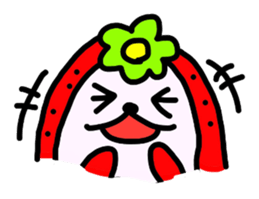 A fairy and friends of the strawberry sticker #3646292